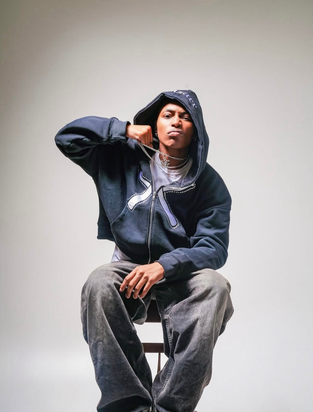 “DIAMONDS DANCE HOODIE” - OG BLACK