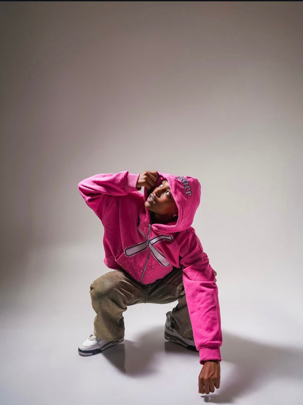 “DIAMONDS DANCE” HOODIE - PERSIAN PINK